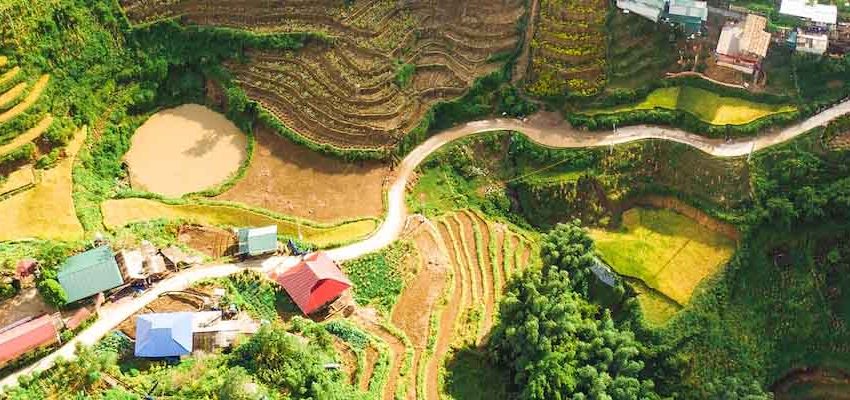 Vietnam Rural Sky View