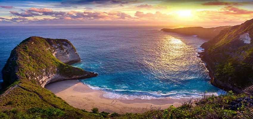 Indonesia KelingKing Beach Sunset Bali Island
