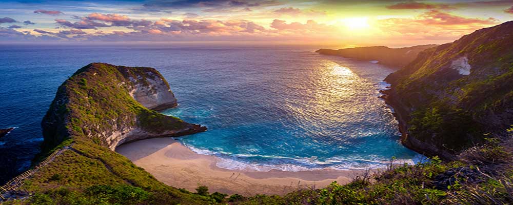 Indonesia KelingKing Beach Sunset Bali Island